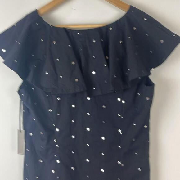 LOVERS + FRIENDS Lulu Mirror Ruffle Black Mini Dress Size Medium New - Picture 7 of 10